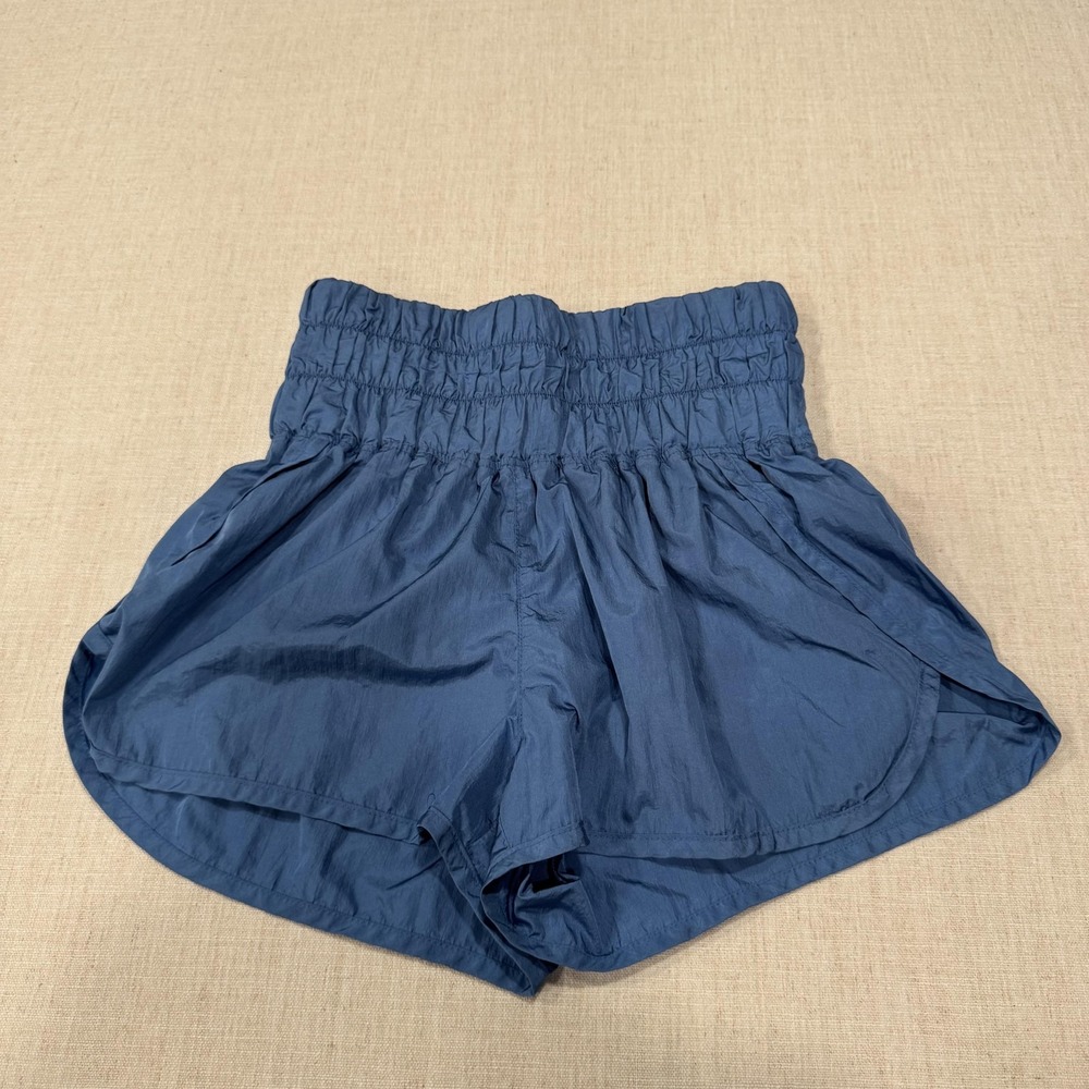 Free People The Way Home Shorts Womens Small Blue High Waist Lined FP Movement